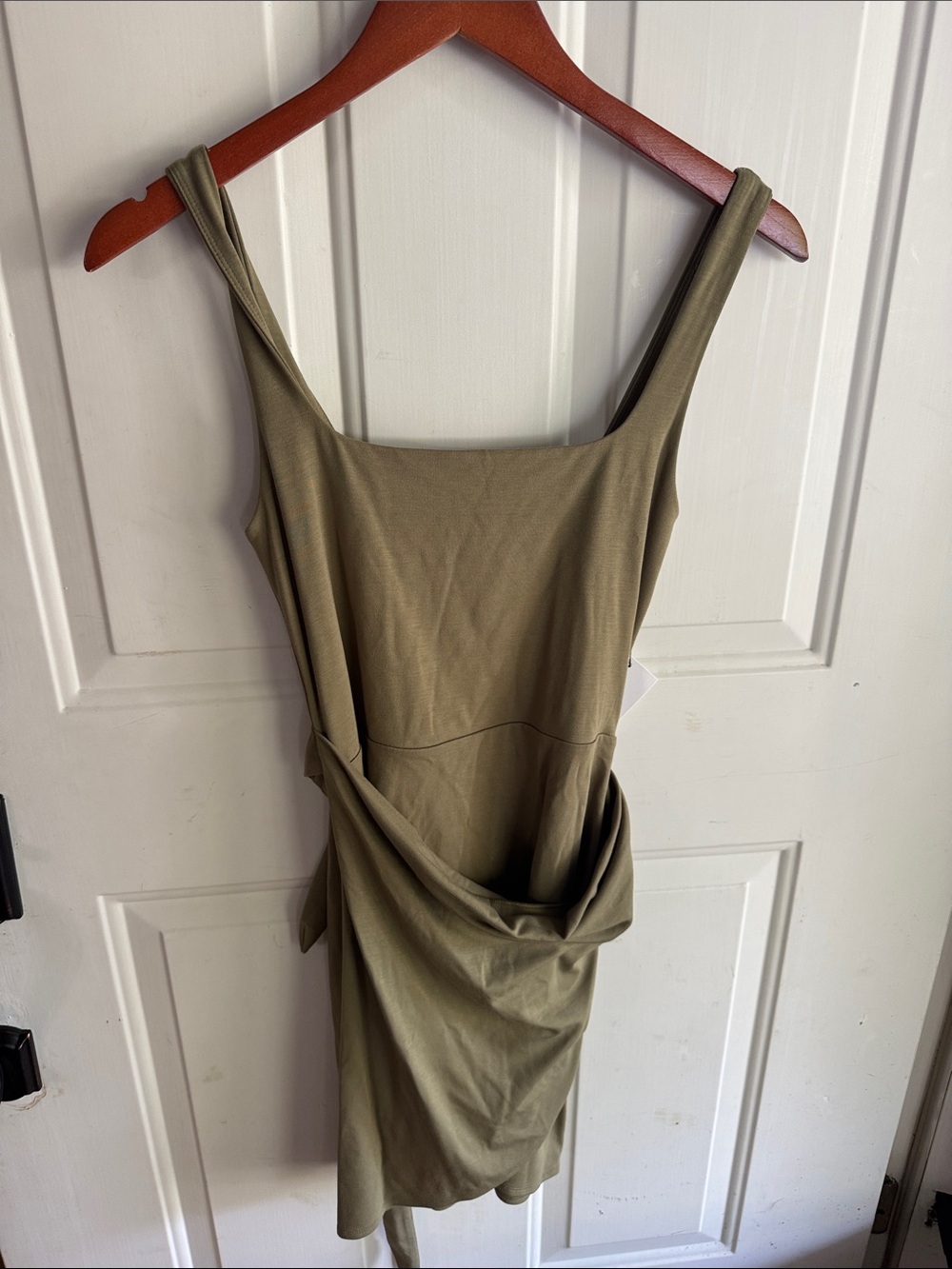 Wrap dress olive green